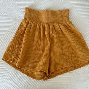 Z Supply Gauze Shorts • Yellow • Size Large